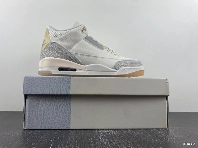 Rep TBK Craft Jordan Air 3 Ivory FJ9479-100 0714